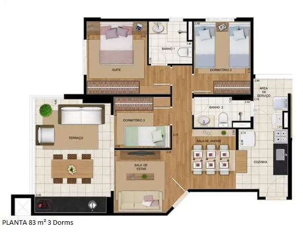 Apartamento 3 dormitórios Vila Formosa